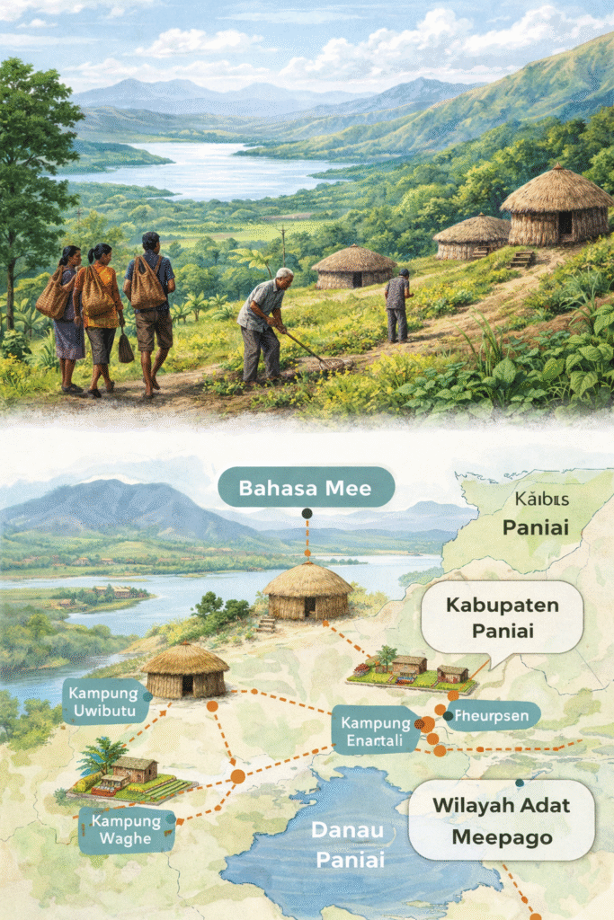 Peta sosial dan jaringan bahasa Komunitas Mee di Papua